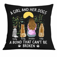 Personalized Dog Mom Black Pillow JN11 58O34 thumb 1