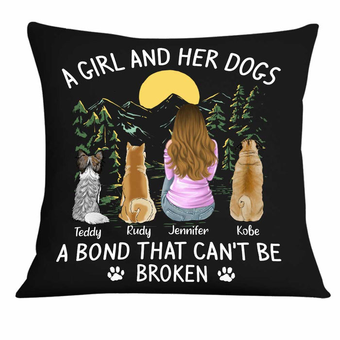 Personalized Dog Mom Black Pillow JN11 58O34 1