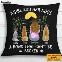 Personalized Dog Mom Black Pillow JN11 58O34 thumb 1