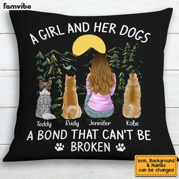 Personalized Dog Mom Black Pillow JN11 58O34 1