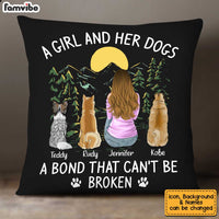 Personalized Dog Mom Black Pillow JN11 58O34 thumb 1