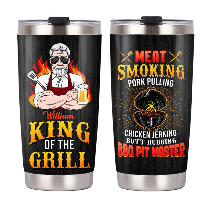 Personalized Dad BBQ Grill Steel Tumbler JN11 32O28 1