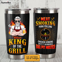 Personalized Dad BBQ Grill Steel Tumbler JN11 32O28 thumb 1