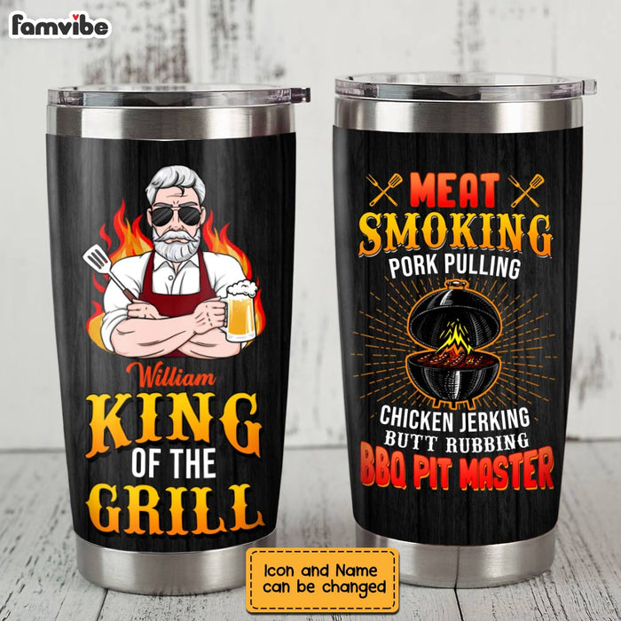 Personalized Dad BBQ Grill Steel Tumbler JN11 32O28 1