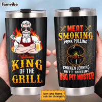 Personalized Dad BBQ Grill Steel Tumbler JN11 32O28 thumb 1