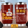 Personalized Dad Grill BBQ Steel Tumbler JN11 30O28 1