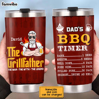 Personalized Dad Grill BBQ Steel Tumbler JN11 30O28 thumb 1