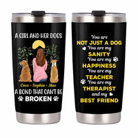 Personalized Dog Mom A Girl And Her Dog Steel Tumbler JN12 30O47 thumb 1