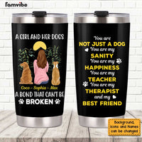 Personalized Dog Mom A Girl And Her Dog Steel Tumbler JN12 30O47 thumb 1