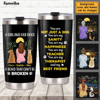 Personalized Dog Mom A Girl And Her Dog Steel Tumbler JN12 30O47 thumb 1