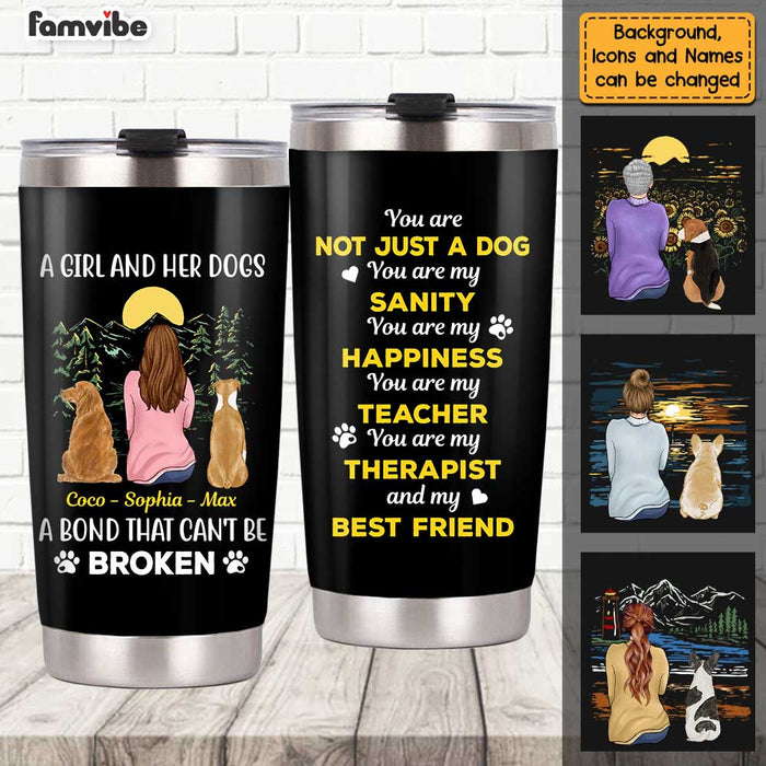 Personalized Dog Mom A Girl And Her Dog Steel Tumbler JN12 30O47 1