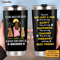 Personalized Dog Mom A Girl And Her Dog Steel Tumbler JN12 30O47 thumb 1