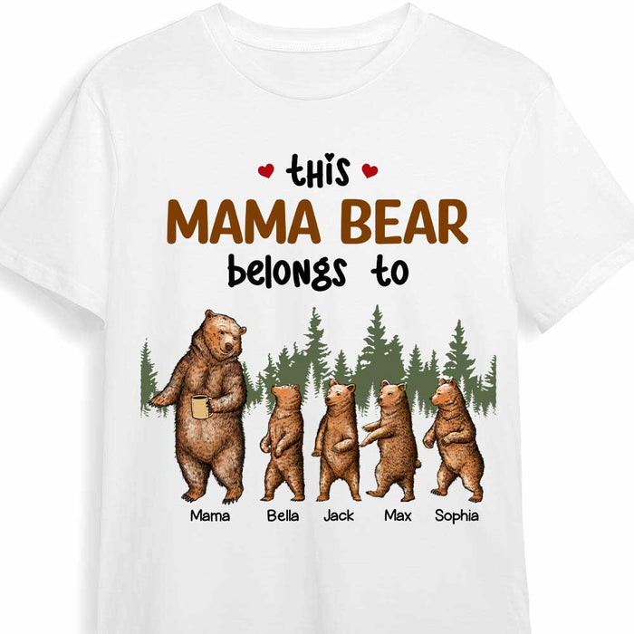 Personalized Mom Grandma Mama Bear T Shirt JN24 85O47 1