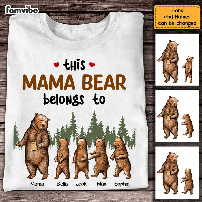 Personalized Mom Grandma Mama Bear T Shirt JN24 85O47 1