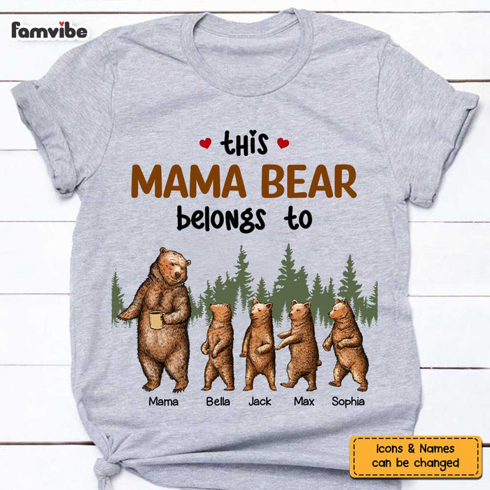 Personalized Mom Grandma Mama Bear T Shirt JN24 85O47 1
