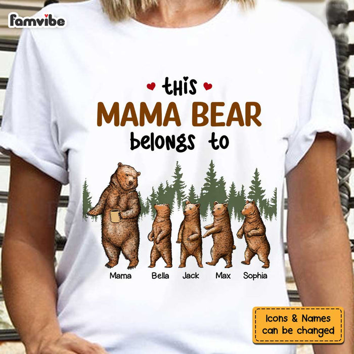 Personalized Mom Grandma Mama Bear T Shirt JN24 85O47 1