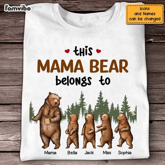 Personalized Mom Grandma Mama Bear T Shirt JN24 85O47 1