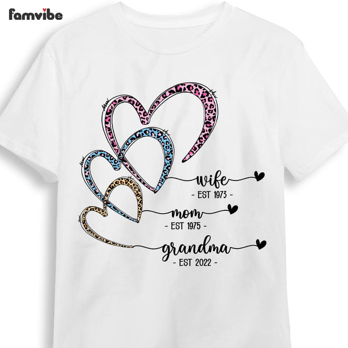 Personalized Grandma Heart EST T Shirt JN63 58O53 1