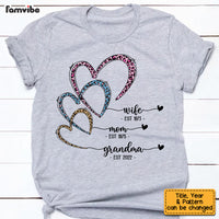 Personalized Grandma Heart EST T Shirt JN63 58O53 thumb 1