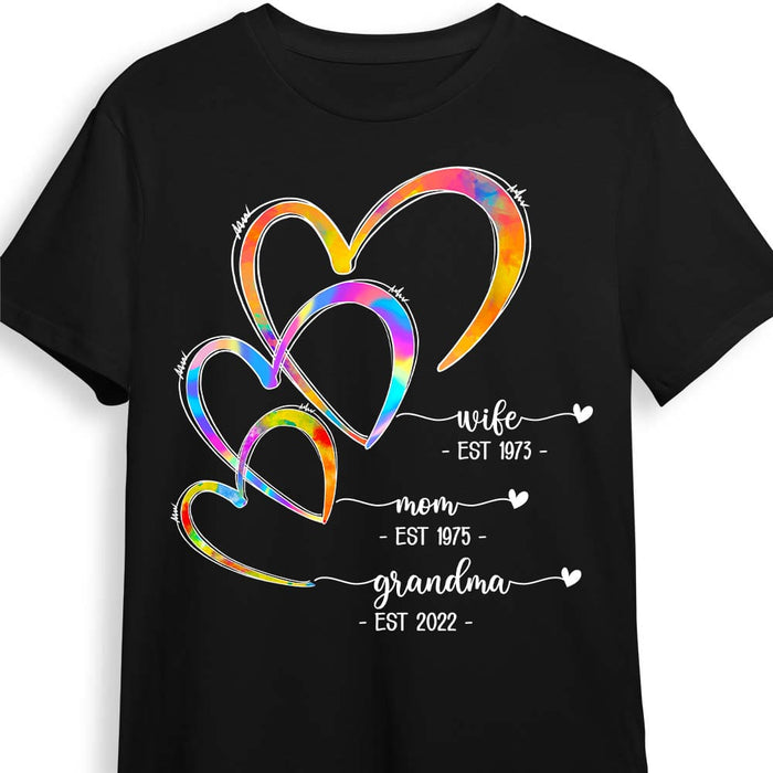 Personalized Grandma Heart T Shirt JN85 58O53 1