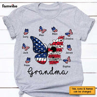 Personalized Grandma American Butterfly T Shirt JN61 58O47 thumb 1