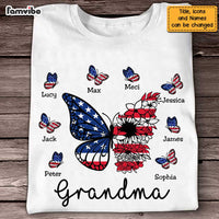 Personalized Grandma American Butterfly T Shirt JN61 58O47 thumb 1