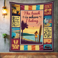 Beach Girl Fleece Blanket JN291 73O53 thumb 1