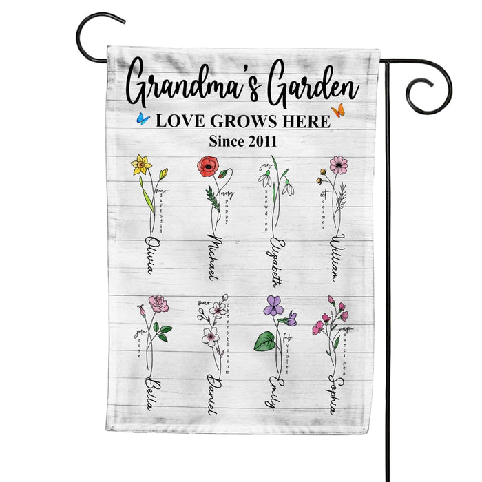 Personalized Grandma Garden Flag JN51 58O53 1