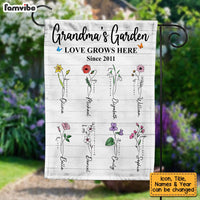 Personalized Grandma Garden Flag JN51 58O53 thumb 1