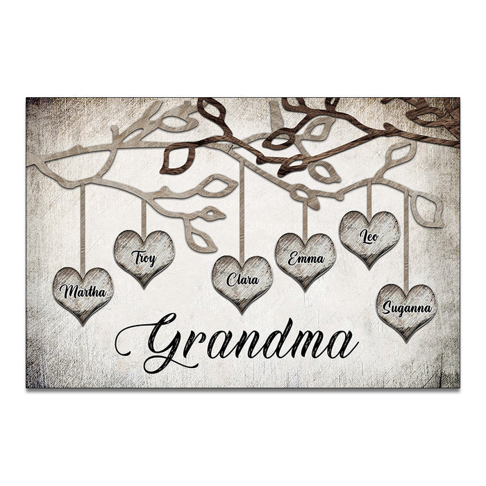 Personalized Grandma Family Tree Poster JN32 85O28 1