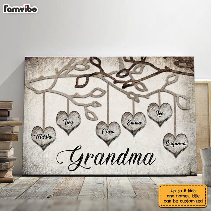 Personalized Grandma Family Tree Poster JN32 85O28 1