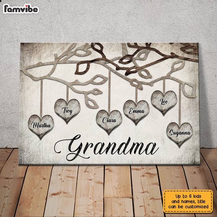 Personalized Grandma Family Tree Poster JN32 85O28 1