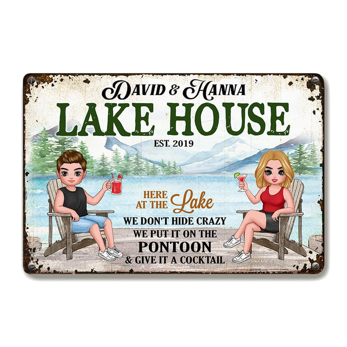 Personalized Outdoor Lake House Metal Sign JN51 85O53 1