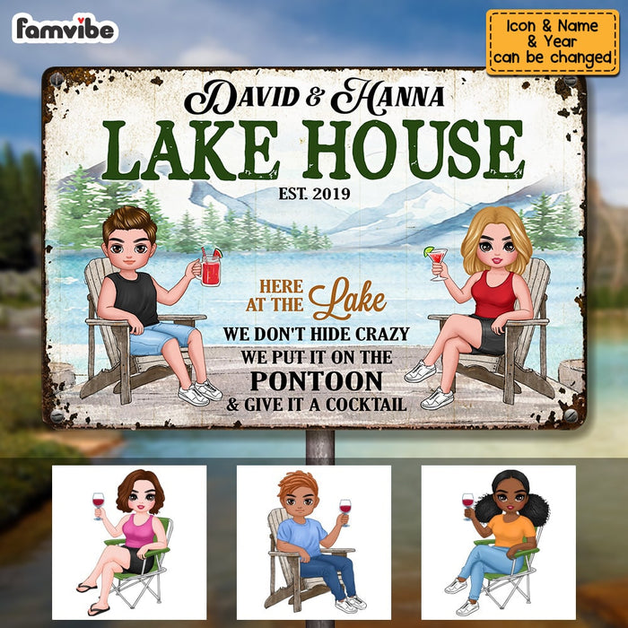 Personalized Outdoor Lake House Metal Sign JN51 85O53 1