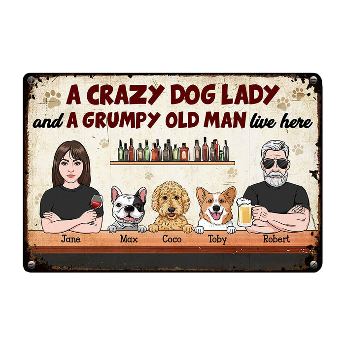 Personalized Husband Wife Dog Metal Sign JN65 58O53 1