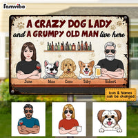 Personalized Husband Wife Dog Metal Sign JN65 58O53 thumb 1