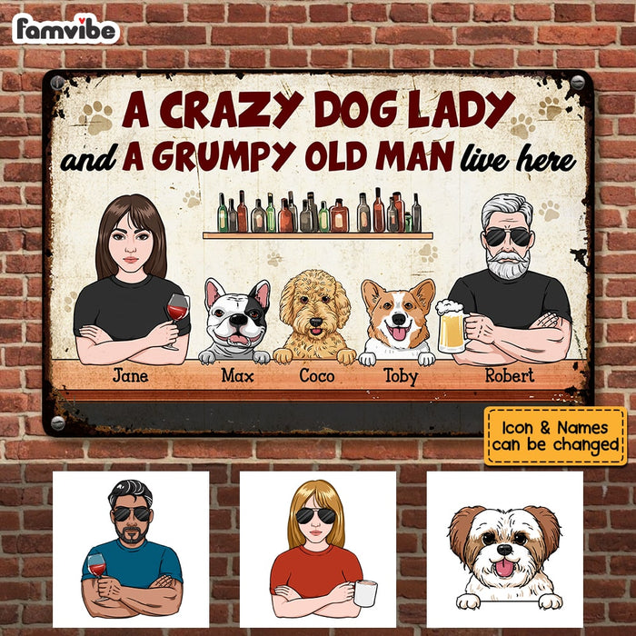 Personalized Husband Wife Dog Metal Sign JN65 58O53 1