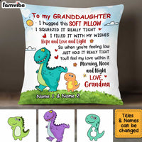 Personalized Granddaughter Dinosaur Pillow JN51 30O34 thumb 1