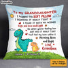 Personalized Granddaughter Dinosaur Pillow JN51 30O34 1