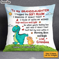 Personalized Granddaughter Dinosaur Pillow JN51 30O34 thumb 1