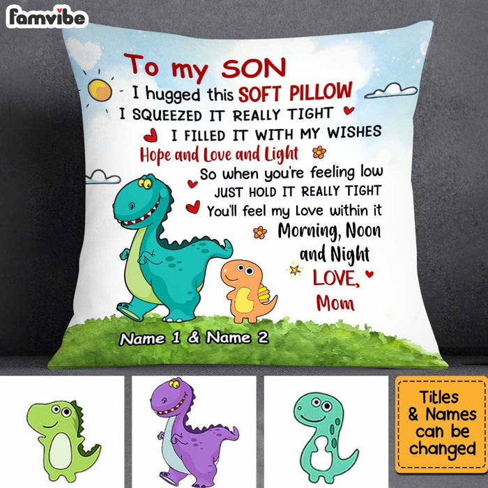 Personalized Son Dinosaur Pillow JN52 30O34 1