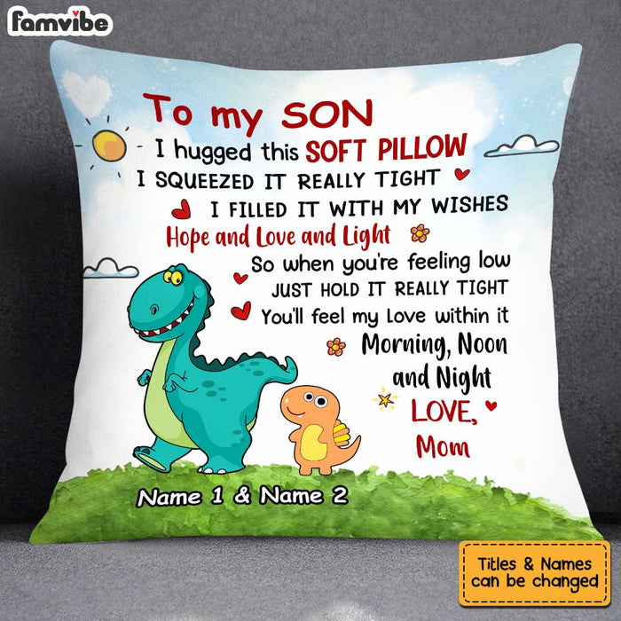 Personalized Son Dinosaur Pillow JN52 30O34 1