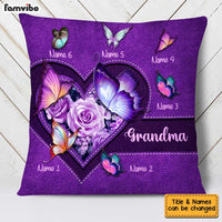 Personalized Grandma  Purple Butterfly Pillow JN131 58O34 thumb 1