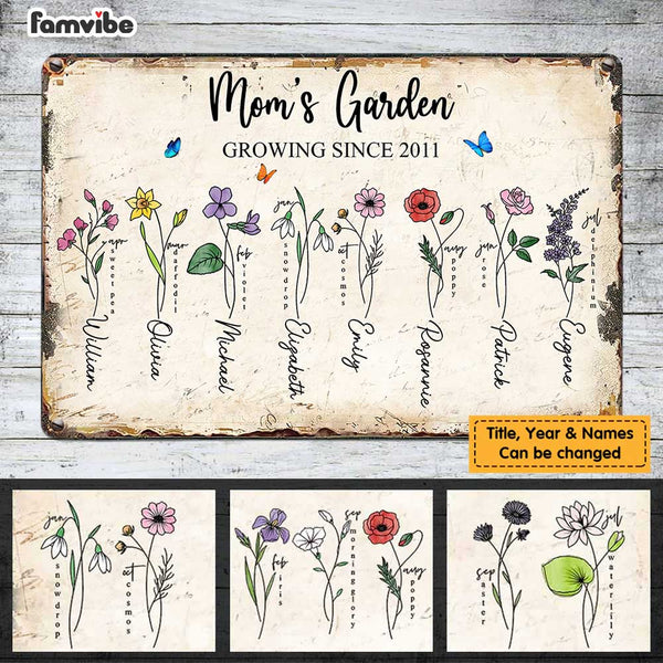 Personalzed Metal Garden Sgn Wth Stakes Mothers Day Gft - Etsy