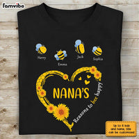 Personalized Grandma Bee Happy T Shirt JN81 85O28 thumb 1