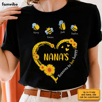 Personalized Grandma Bee Happy T Shirt JN81 85O28 thumb 1