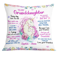 Personalized Granddaughter Unicorn Pillow JN132 32O28 thumb 1