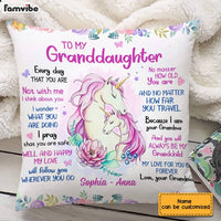 Personalized Granddaughter Unicorn Pillow JN132 32O28 thumb 1