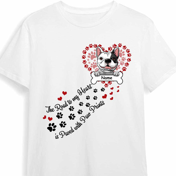 Personalized Dog Dad Road To My Heart T Shirt JN52 23O47 1