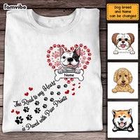 Personalized Dog Dad Road To My Heart T Shirt JN52 23O47 thumb 1